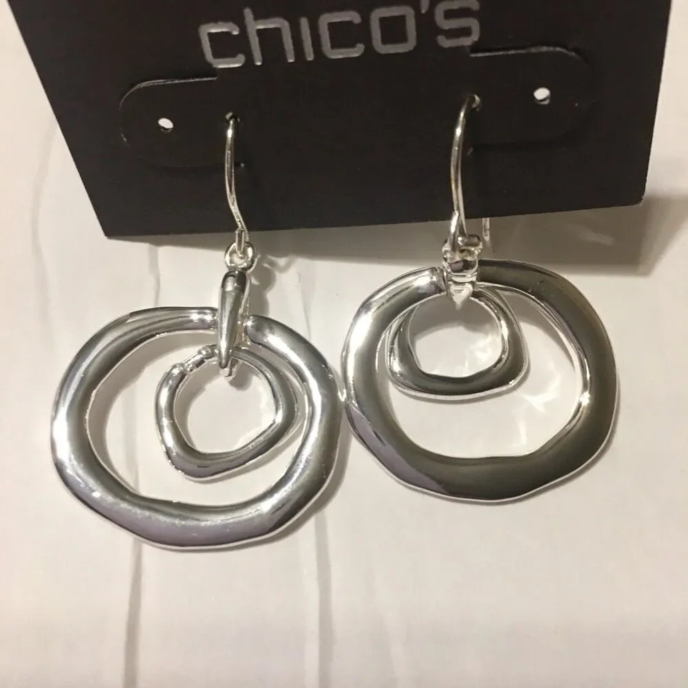 Chicos Loops Drop Dangle Earrings - Picture 2 of 3